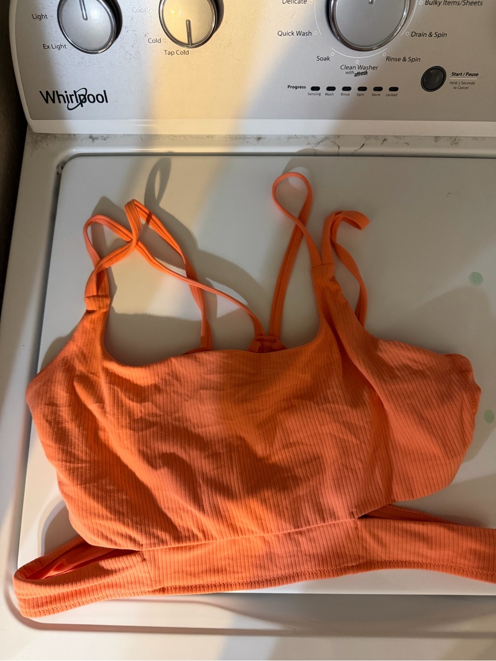 lululemon athletica Ribbed Strappy Sports Bra - Orange